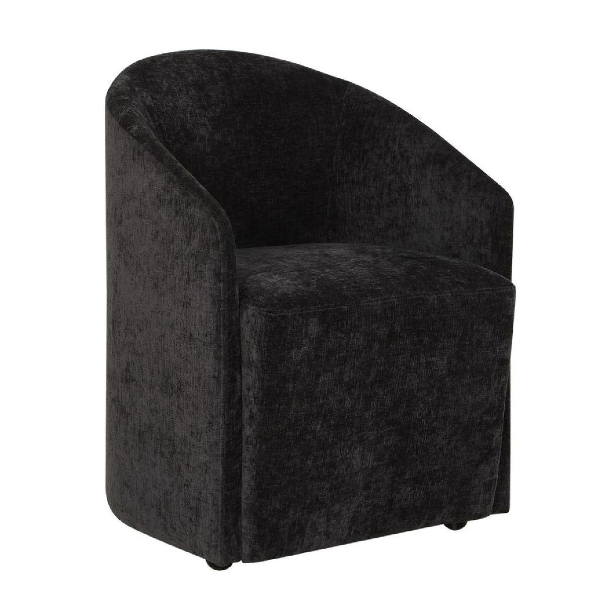 Modern European furniture - Velvet Dining Chair with Casters - www.oroa.com