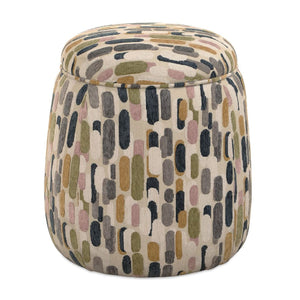   Multicolored Pattern Storage Ottoman | Oroa.com