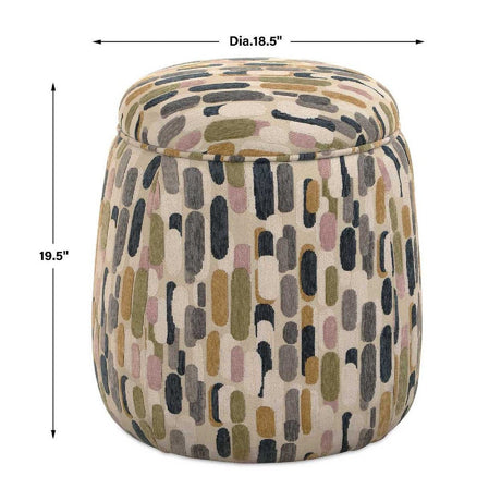 Modern European furniture - Multicolored Pattern Storage Ottoman - www.oroa.com