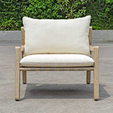 Modern European furniture - Mahogany Framed Outdoor Lounge Chair - www.oroa.com