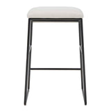 Modern European furniture - Cream Fabric Seat Counter Stool - www.oroa.com