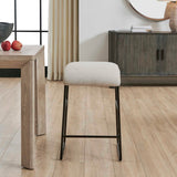 Modern European furniture - Cream Fabric Seat Counter Stool - www.oroa.com