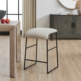 Modern European furniture - Cream Fabric Seat Counter Stool - www.oroa.com