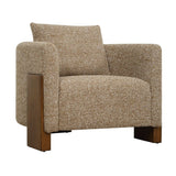 Modern European furniture - Cream Boucle 3-Legged Accent Chair - www.oroa.com