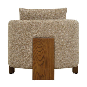   Cream Boucle 3-Legged Accent Chair | Oroa.com
