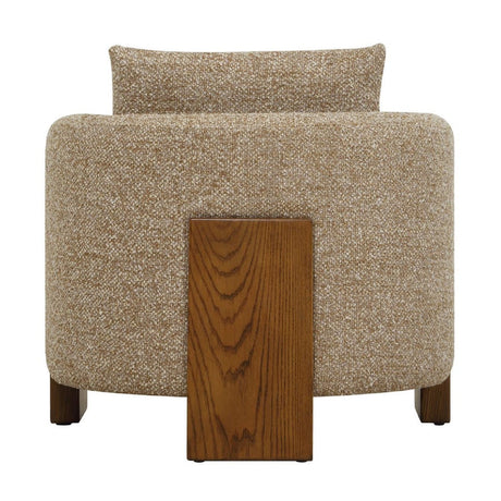Modern European furniture - Cream Boucle 3-Legged Accent Chair - www.oroa.com