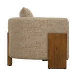 Modern European furniture - Cream Boucle 3-Legged Accent Chair - www.oroa.com