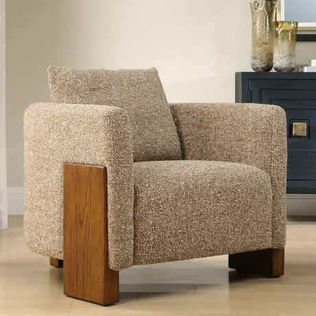   Cream Boucle 3-Legged Accent Chair | Oroa.com