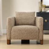 Modern European furniture - Cream Boucle 3-Legged Accent Chair - www.oroa.com