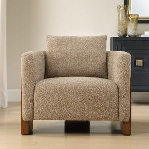   Cream Boucle 3-Legged Accent Chair | Oroa.com
