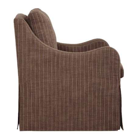 Modern European furniture -Brown Pinstripes Swivel Chair - www.oroa.com