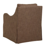 Modern European furniture -Brown Pinstripes Swivel Chair - www.oroa.com