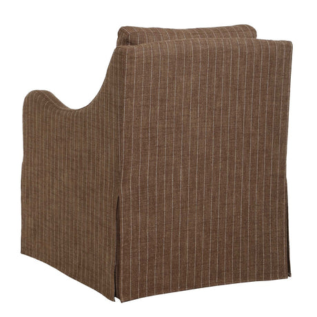 Modern European furniture -Brown Pinstripes Swivel Chair - www.oroa.com