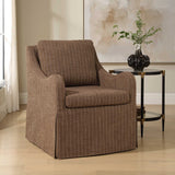 Modern European furniture -Brown Pinstripes Swivel Chair - www.oroa.com