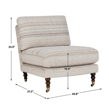 Modern European furniture - Boucle Stripes Accent Chair - www.oroa.com
