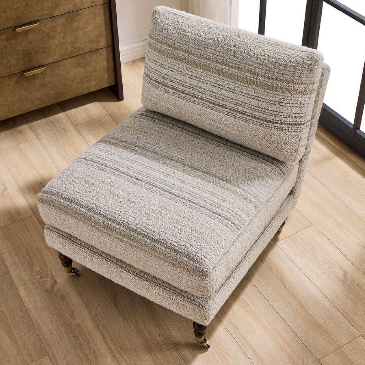   Boucle Stripes Accent Chair | Oroa.com