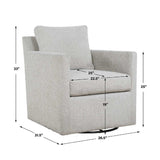 Upholstered Swivel/Glider Armchair | Uttermost Tisdell