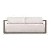 Modern European furniture - White Cushioned 3-Seater Outdoor Sofa - www.oroa.com
