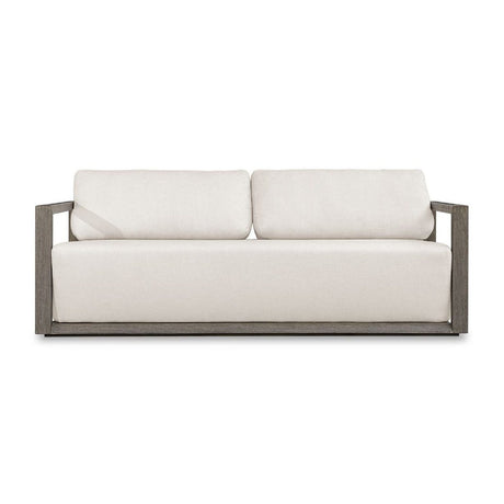 Modern European furniture - White Cushioned 3-Seater Outdoor Sofa - www.oroa.com