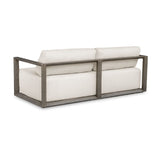 Modern European furniture - White Cushioned 3-Seater Outdoor Sofa - www.oroa.com