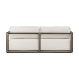 Modern European furniture - White Cushioned 3-Seater Outdoor Sofa - www.oroa.com