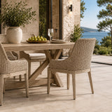 Modern European furniture - Beige Wicker Outdoor Dining Chair  - www.oroa.com