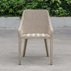   Beige Wicker Outdoor Dining Chair | Oroa.com