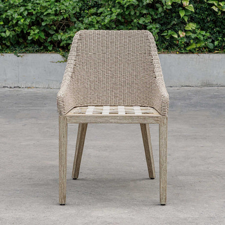 Modern European furniture - Beige Wicker Outdoor Dining Chair  - www.oroa.com
