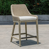Modern European furniture - Beige Wicker Outdoor Counter Stool - www.oroa.com