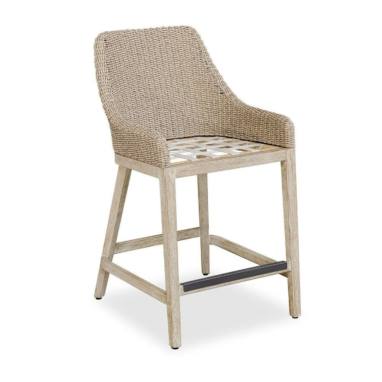   Beige Wicker Outdoor Counter Stool | Oroa.com