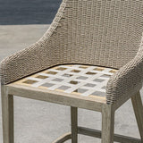 Modern European furniture - Beige Wicker Outdoor Counter Stool - www.oroa.com