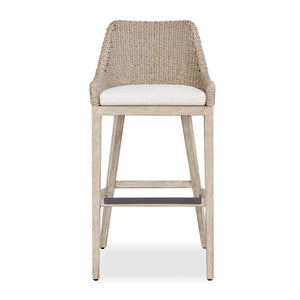   Cream Wicker Outdoor Bar Stool | Oroa.com