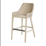 Modern European furniture - Cream Wicker Outdoor Bar Stool - www.oroa.com