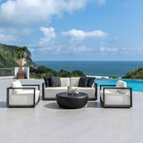 White Cushioned Outdoor Lounge Chair | Uttermost Remsen