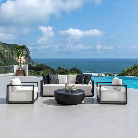 White Cushioned Outdoor Lounge Chair | Uttermost Remsen