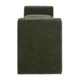 Modern European furniture - Green Velvet Curved Bench - www.oroa.com