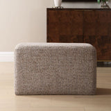 Modern European furniture - Cream Woven Rectangular Ottoman - www.oroa.com