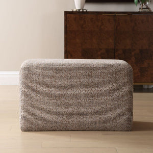   Cream Woven Rectangular Ottoman | Oroa.com