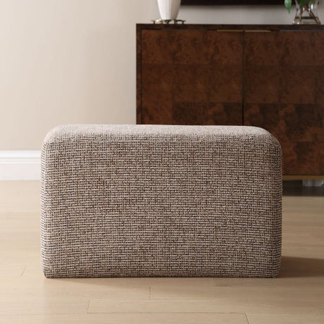   Cream Woven Rectangular Ottoman | Oroa.com