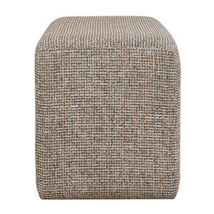   Cream Woven Rectangular Ottoman | Oroa.com