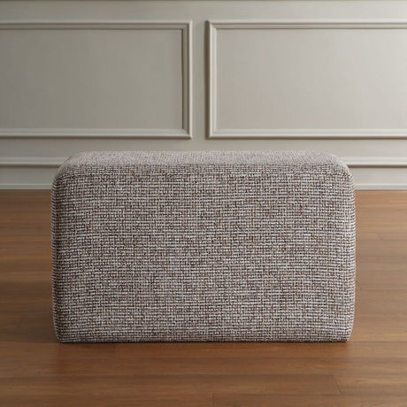 Modern European furniture - Cream Woven Rectangular Ottoman - www.oroa.com
