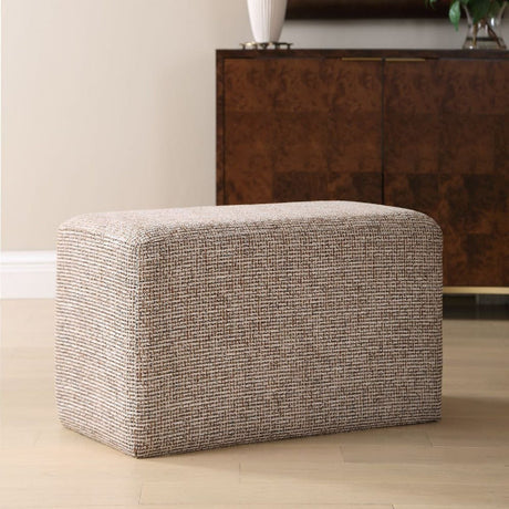 Modern European furniture - Cream Woven Rectangular Ottoman - www.oroa.com