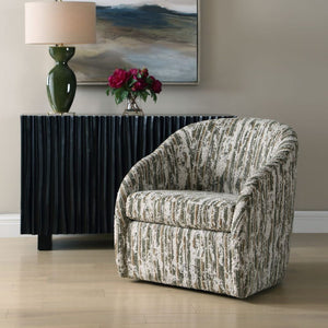   Slubbed Boucle Swivel Chair | Oroa.com