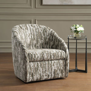   Slubbed Boucle Swivel Chair | Oroa.com