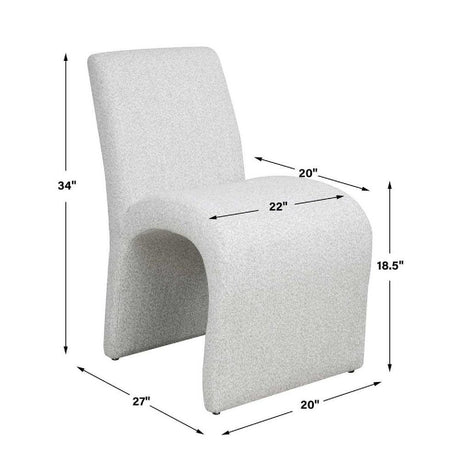 Modern European furniture - Boucle Arched Dining Chair - www.oroa.com