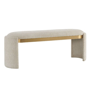   White Boucle Bench | Oroa.com