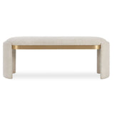 Modern European furniture - White Boucle Bench - www.oroa.com