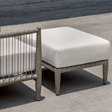 White Cushioned Outdoor Ottoman | Uttermost Borneo