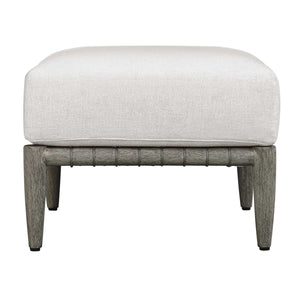   White Cushioned Outdoor Ottoman | Oroa.com