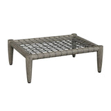 White Cushioned Outdoor Ottoman | Uttermost Borneo
